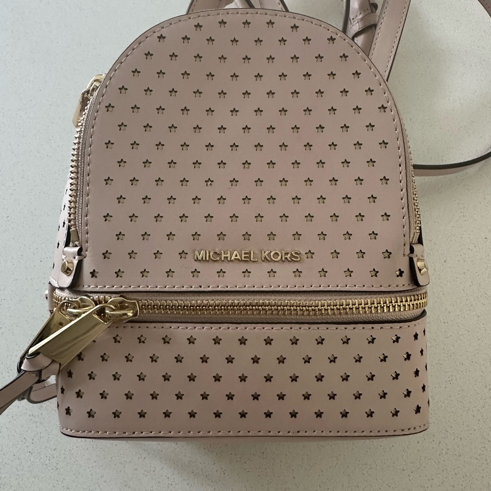 Michael Kors Blush Star-Patterned Backpack - image 2